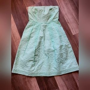 J Crew Light Blue Strapless Dress